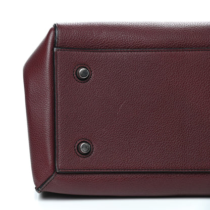 Celine Drummed Calfskin Medium Edge Shoulder Bag Wine 5 of 14