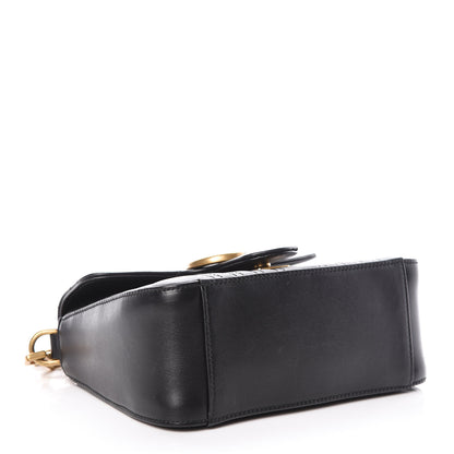Gucci Calfskin Matelasse Mini GG Marmont Top Handle Shoulder Bag Black 4 of 10