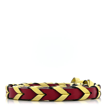 Loewe Calfskin Braided Strap Red Yellow 2 of 3
