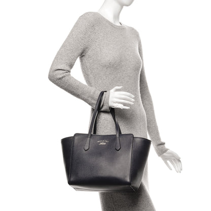 Gucci Dollar Calfskin Small Swing Tote Classic Marine Deep Cobalt 2 of 7