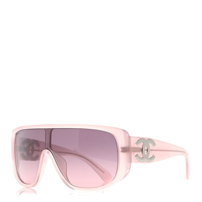 Chanel Acetate Shield Sunglasses 5495A Light Pink 1 of 10
