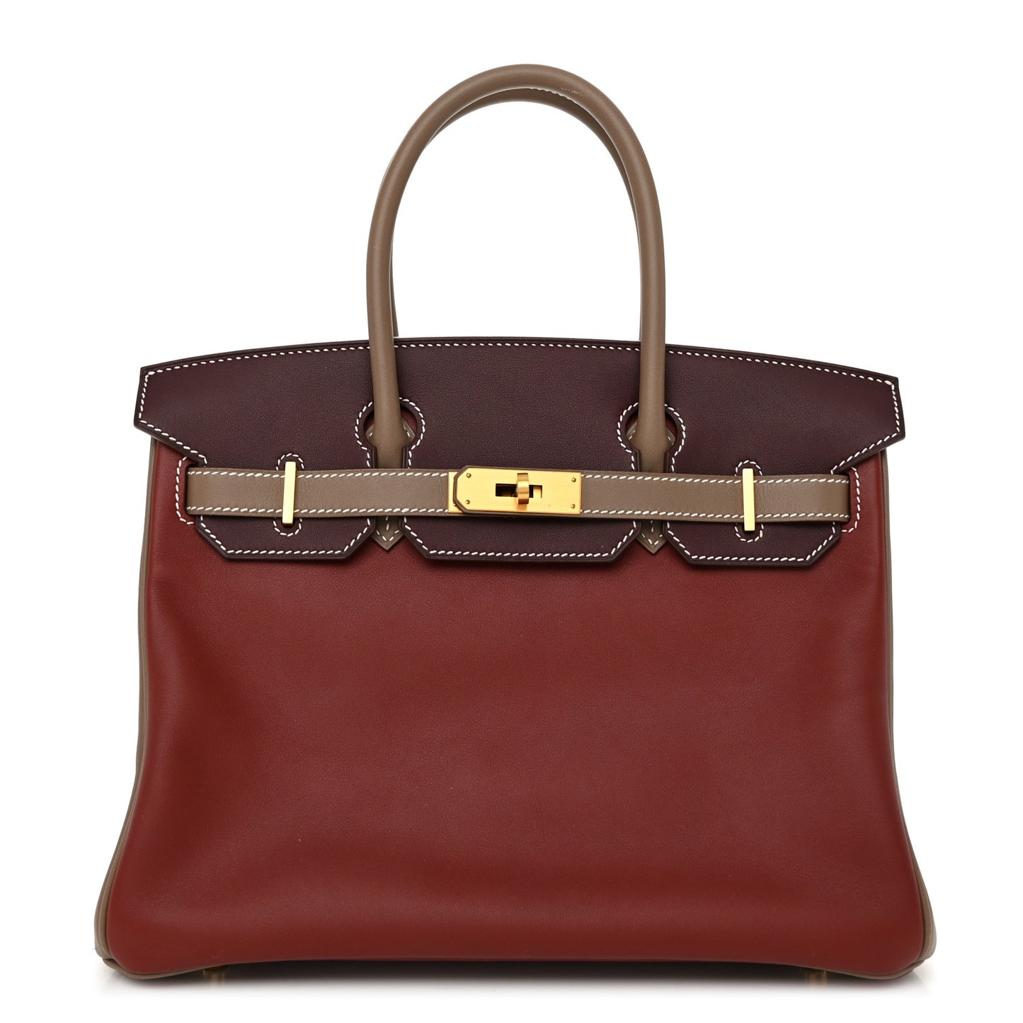 Swift Horseshoe Birkin 30 Rouge H Etoupe Rouge Sellier