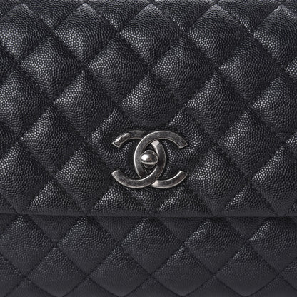 Chanel Caviar Quilted Small Coco Handle Flap Black 11 of 11