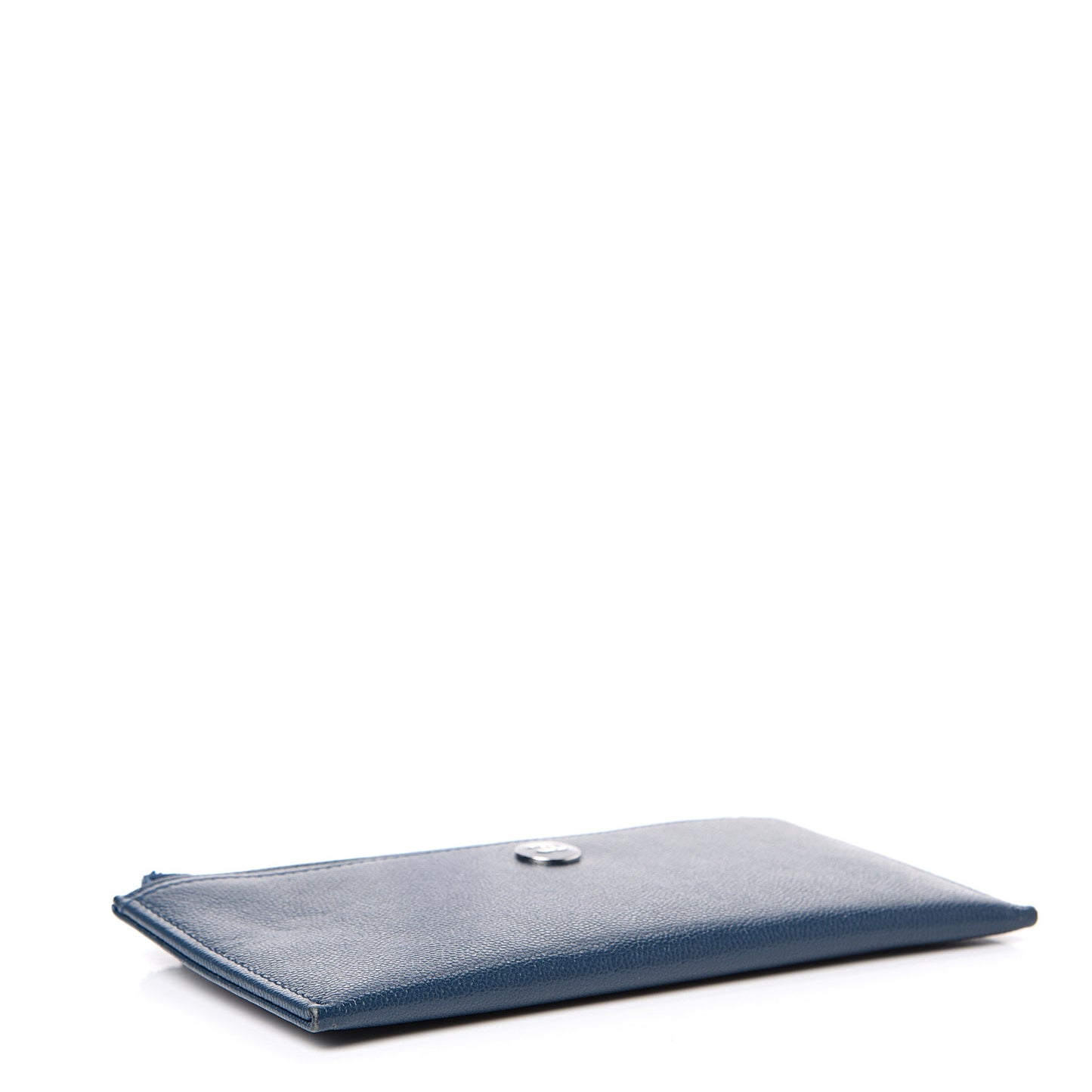 Caviar CC Button Zip Pouch Blue