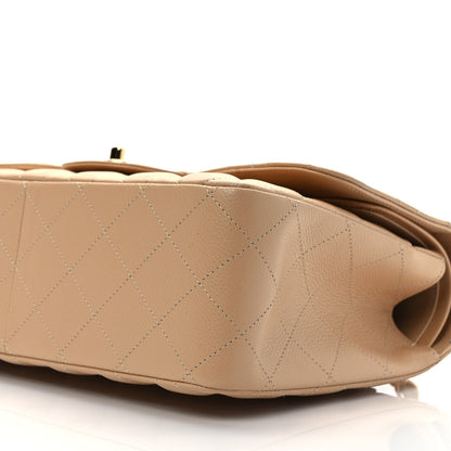 Chanel Caviar Quilted Jumbo Double Flap Beige 15 of 15