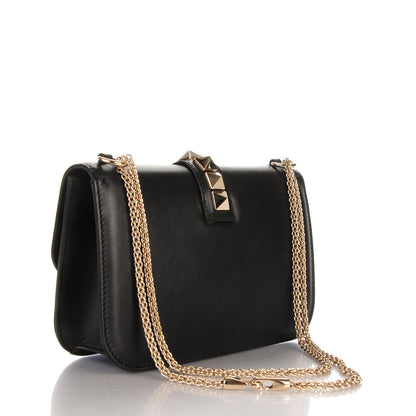 Valentino Garavani Vitello Medium Glam Lock Rockstud Flap Black 3 of 7
