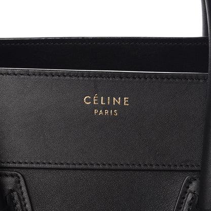 Celine Smooth Calfskin Mini Luggage Black 10 of 17