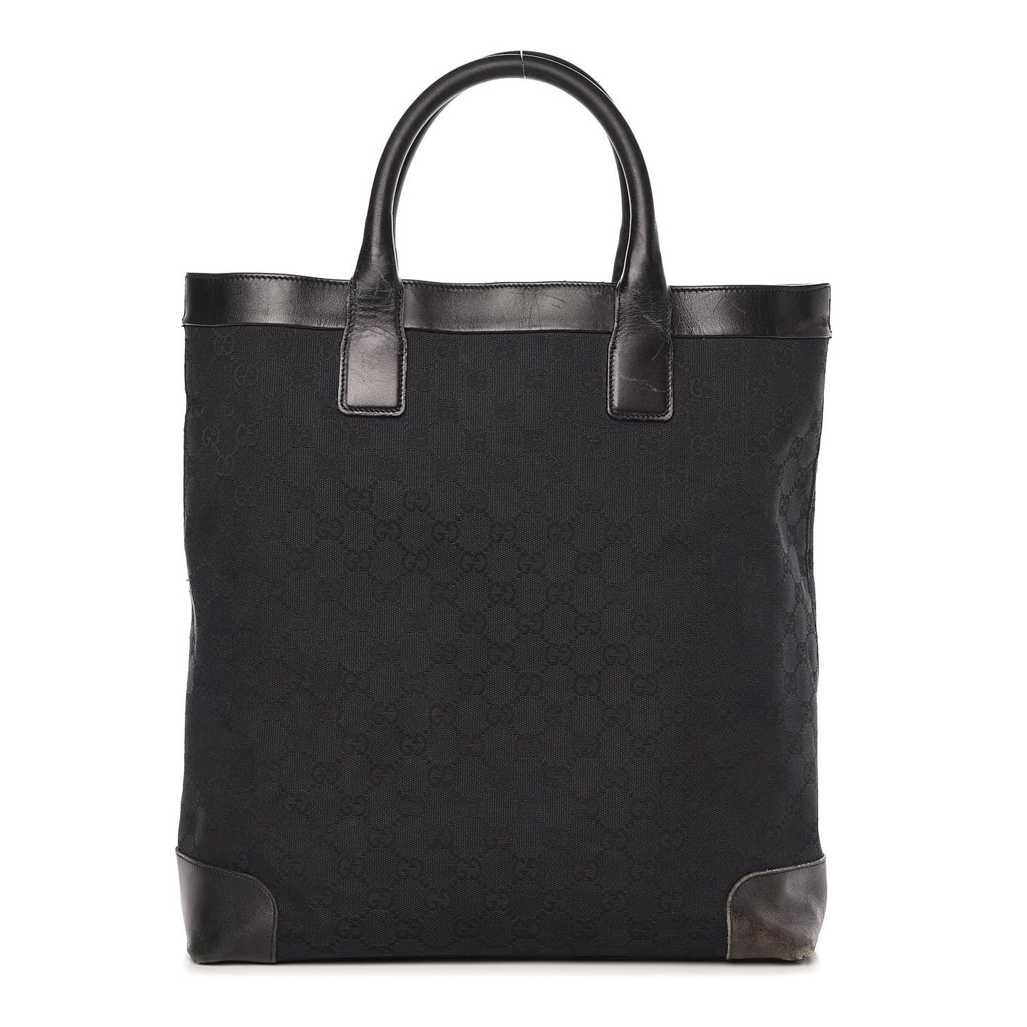GG Plus Monogram Vertical Tote Black