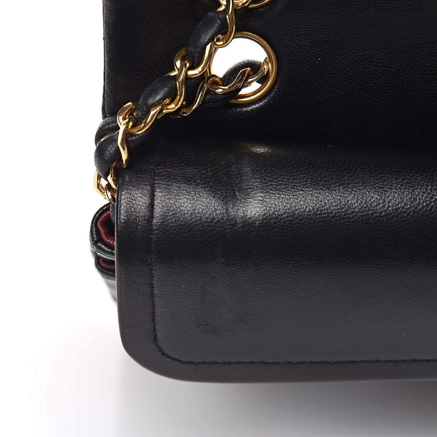 Lambskin Quilted Small Double Flap Black