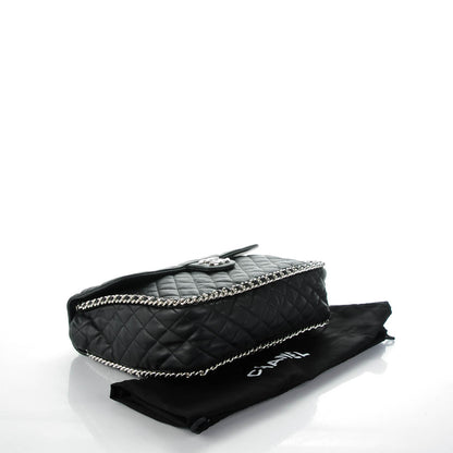 Chanel Washed Lambskin Quilted Maxi Chain Around Flap Black 4 of 7