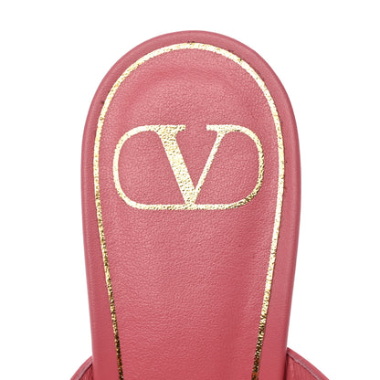 Valentino Garavani Calfskin Roman Stud Ankle Strap 80mm Pumps 38 Flamingo Pink 7 of 9