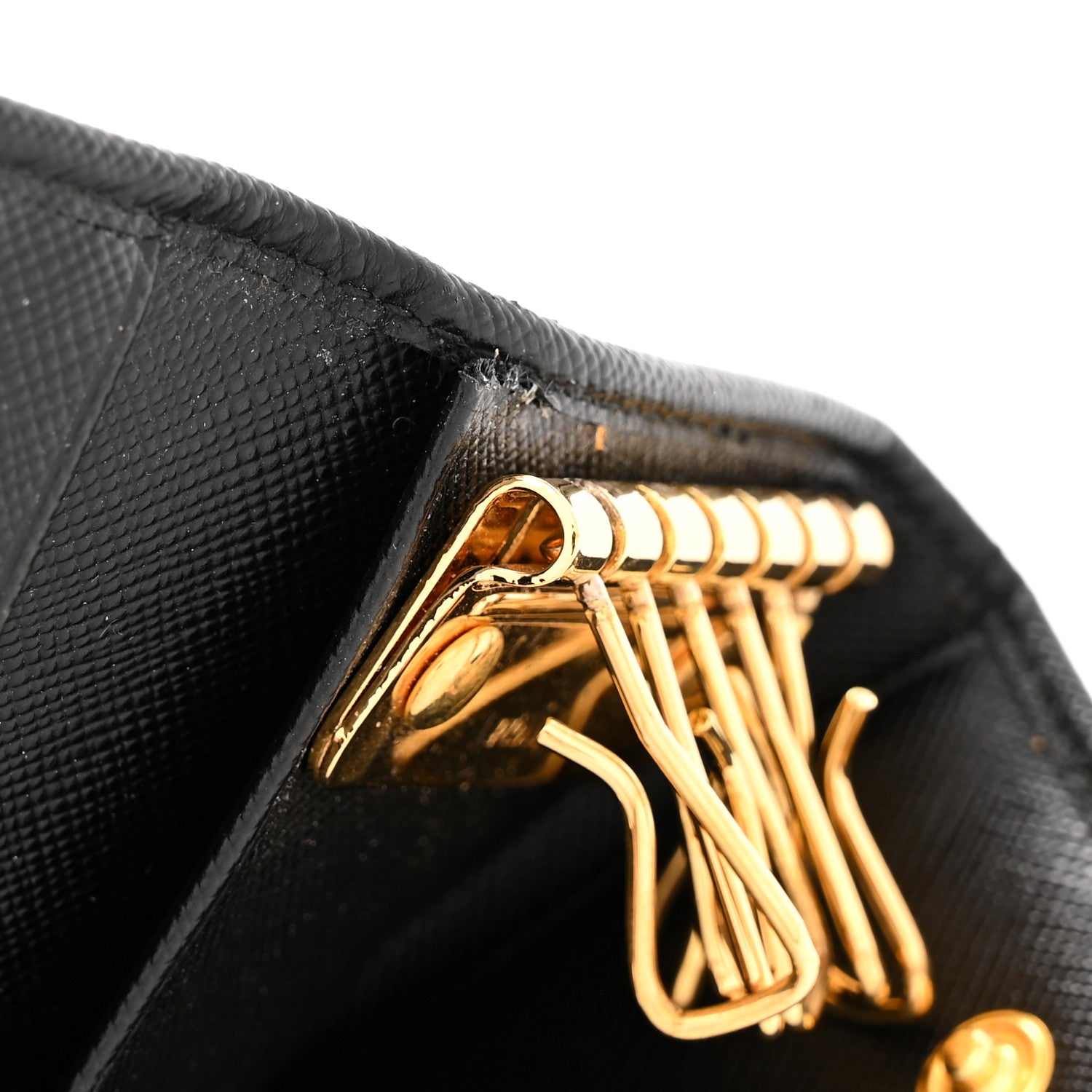 Prada Saffiano Metal 6 Key Holder Black 7 of 8