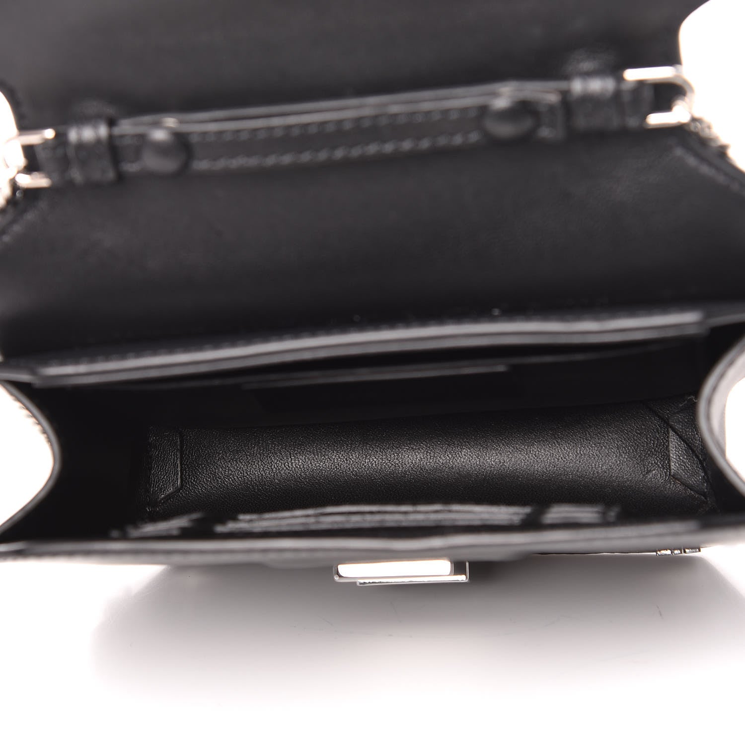 Givenchy Calfskin Cross Embellished Bow Cut Chain Bag Black 7 of 13
