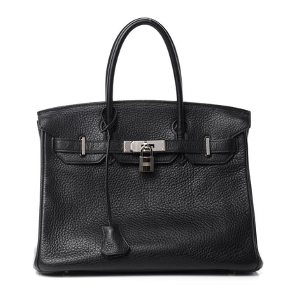 Hermes Taurillon Clemence Birkin 30 Black 1 of 13