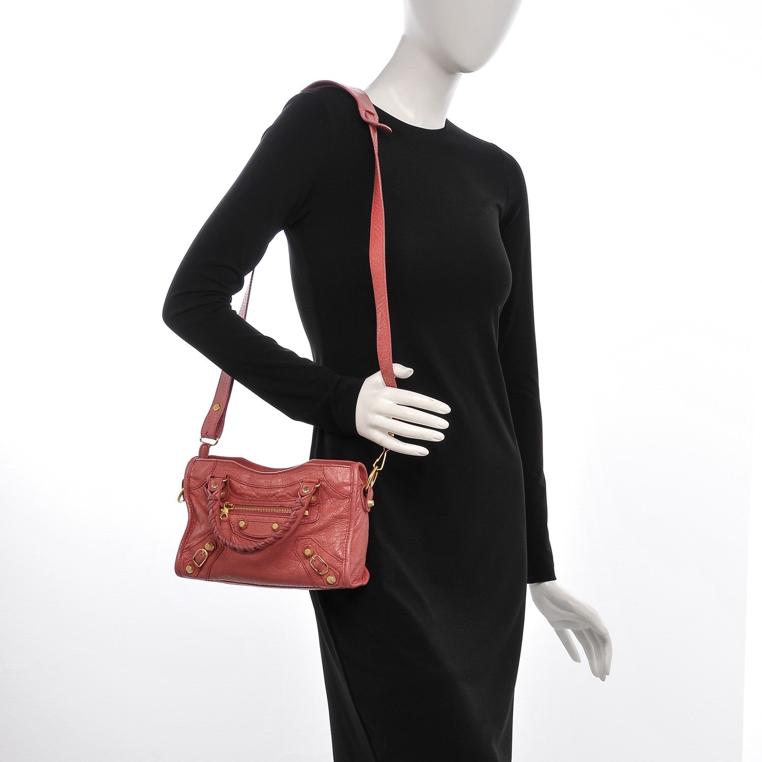 Balenciaga Agneau Giant 12 Gold Hardware Mini City Rose Bombon Raspberry 2 of 7