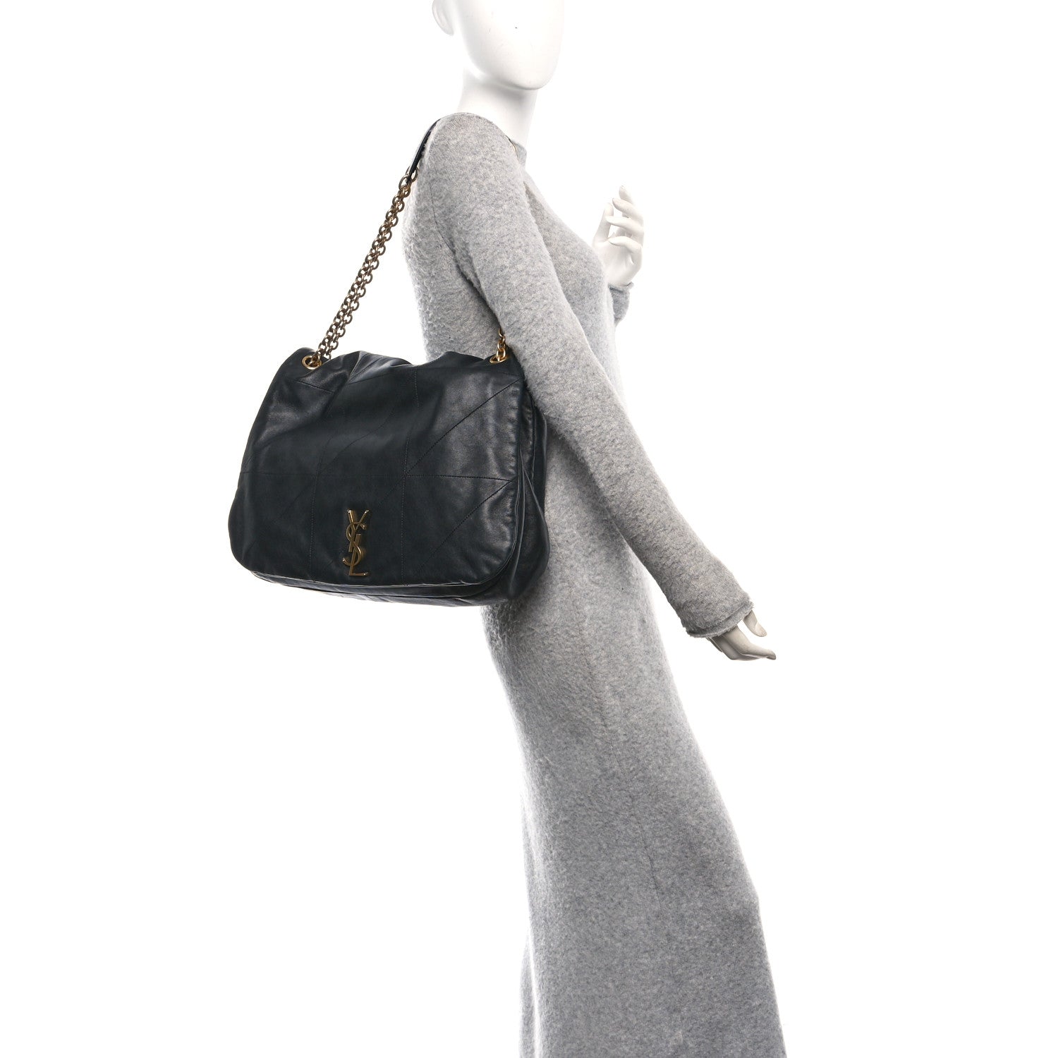 Saint Laurent Lambskin Matelasse Monogram Large Jamie 4.3 Black 2 of 10