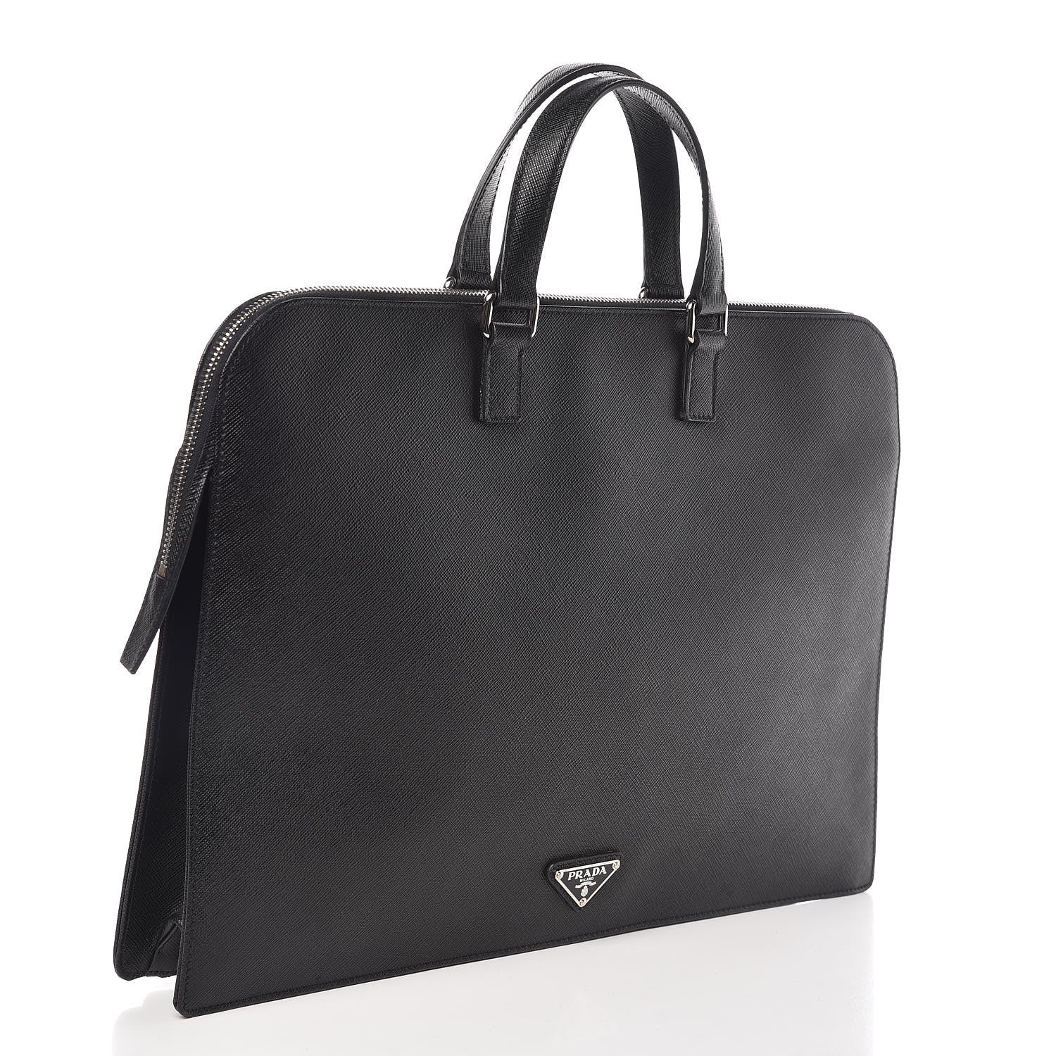 Prada Saffiano Travel Briefcase Black 5 of 16