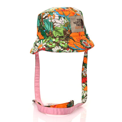 Gucci X THE NORTH FACE Econyl Nylon Floral Reversible Self-Tie Bucket Hat Pink 4 of 16