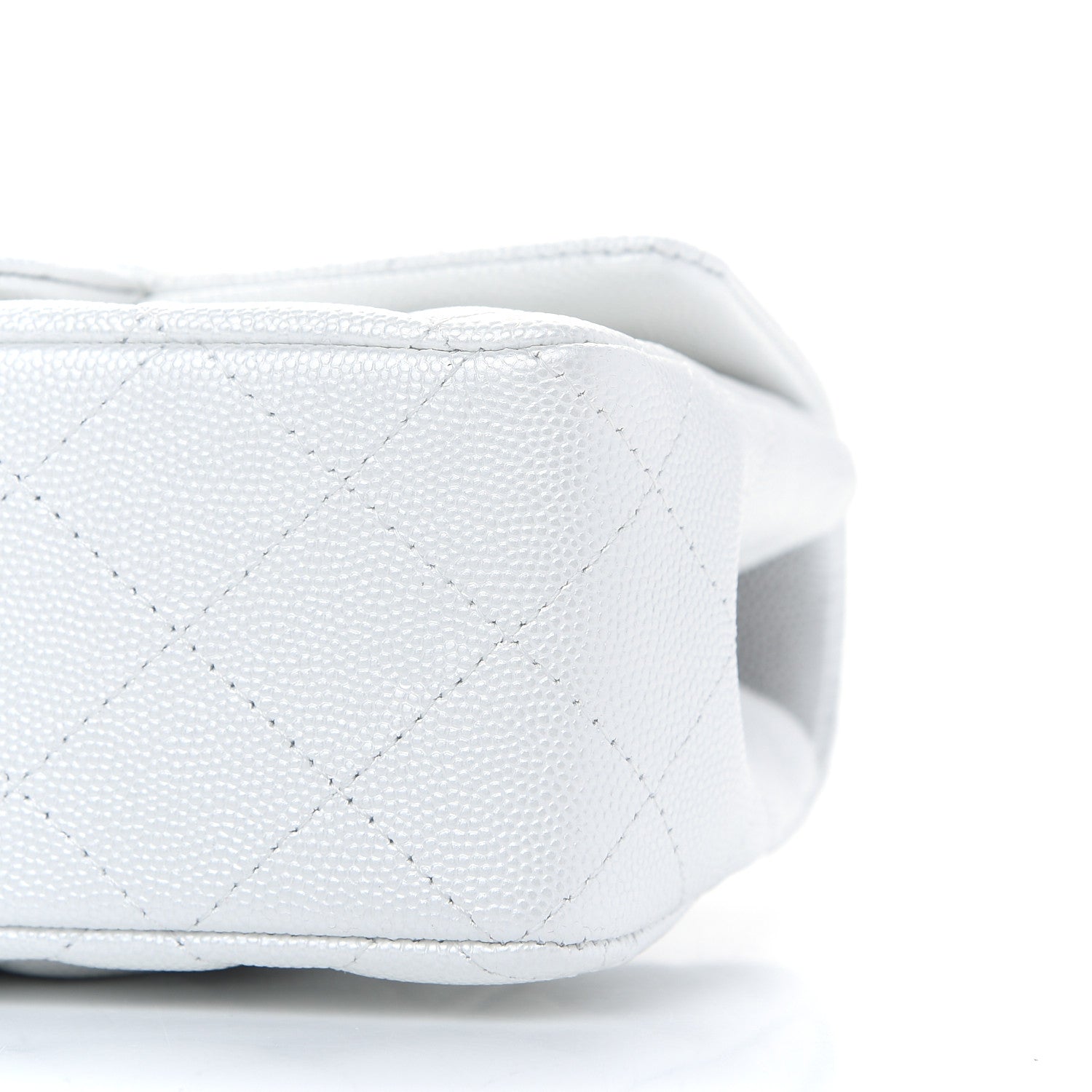 Chanel Iridescent Caviar Quilted Mini Top Handle Rectangular Flap White 9 of 9