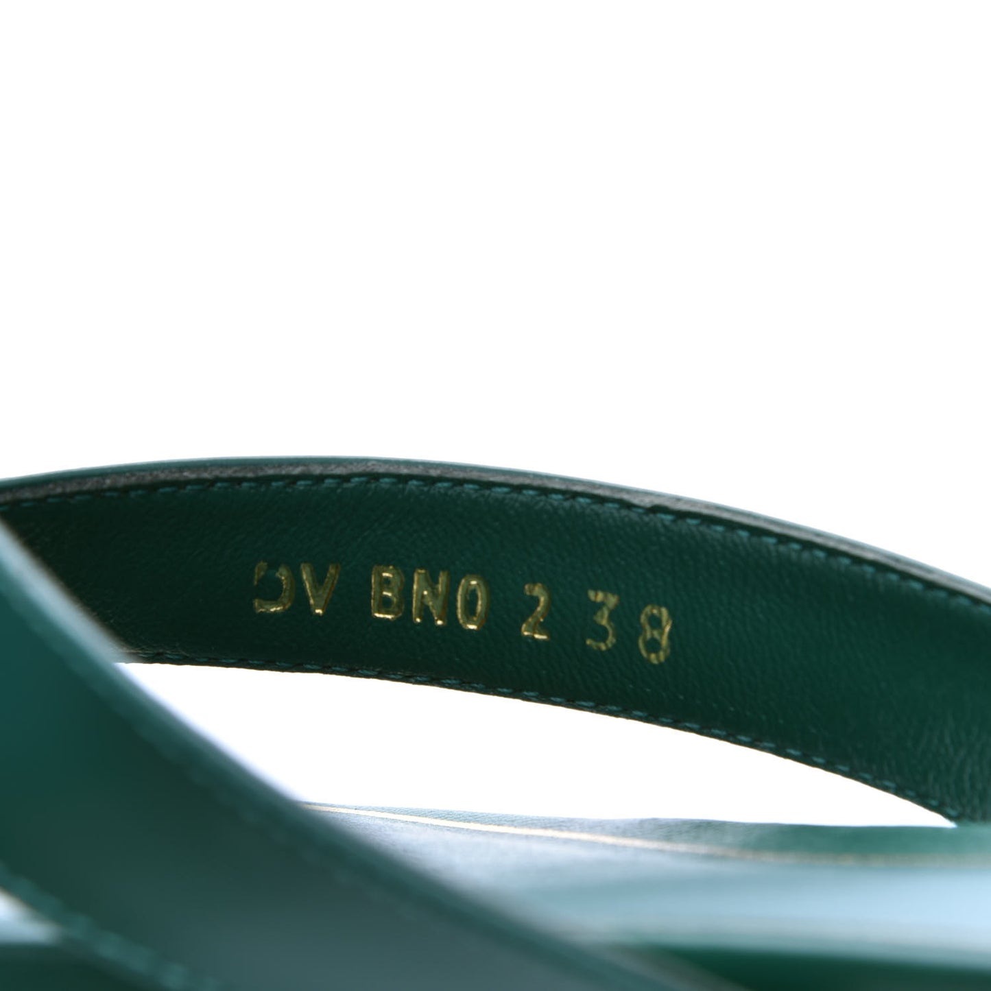 Calfskin Rockstud Thong Sandals 38 Green
