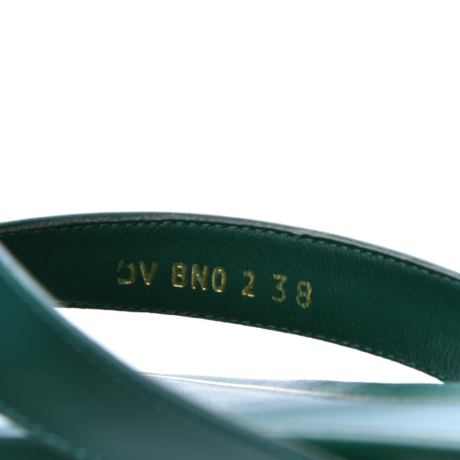 Valentino Garavani Calfskin Rockstud Thong Sandals 38 Green 9 of 10