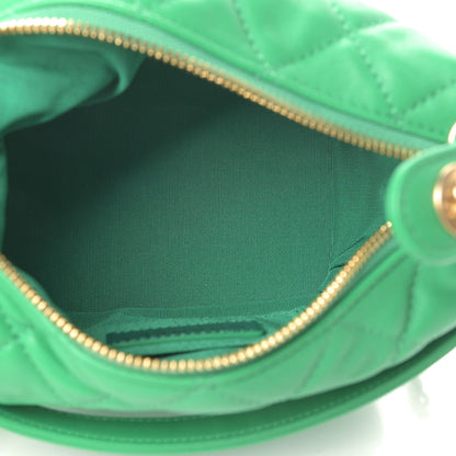 Chanel Lambskin Quilted Small Perfect Meeting Hobo Green 4 of 4