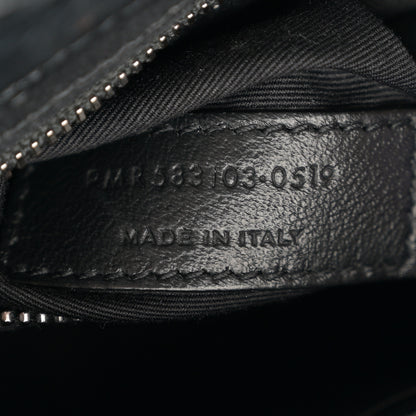 Saint Laurent Crinkled Calfskin Matelasse Monogram Niki Chain Wallet Black 6 of 13