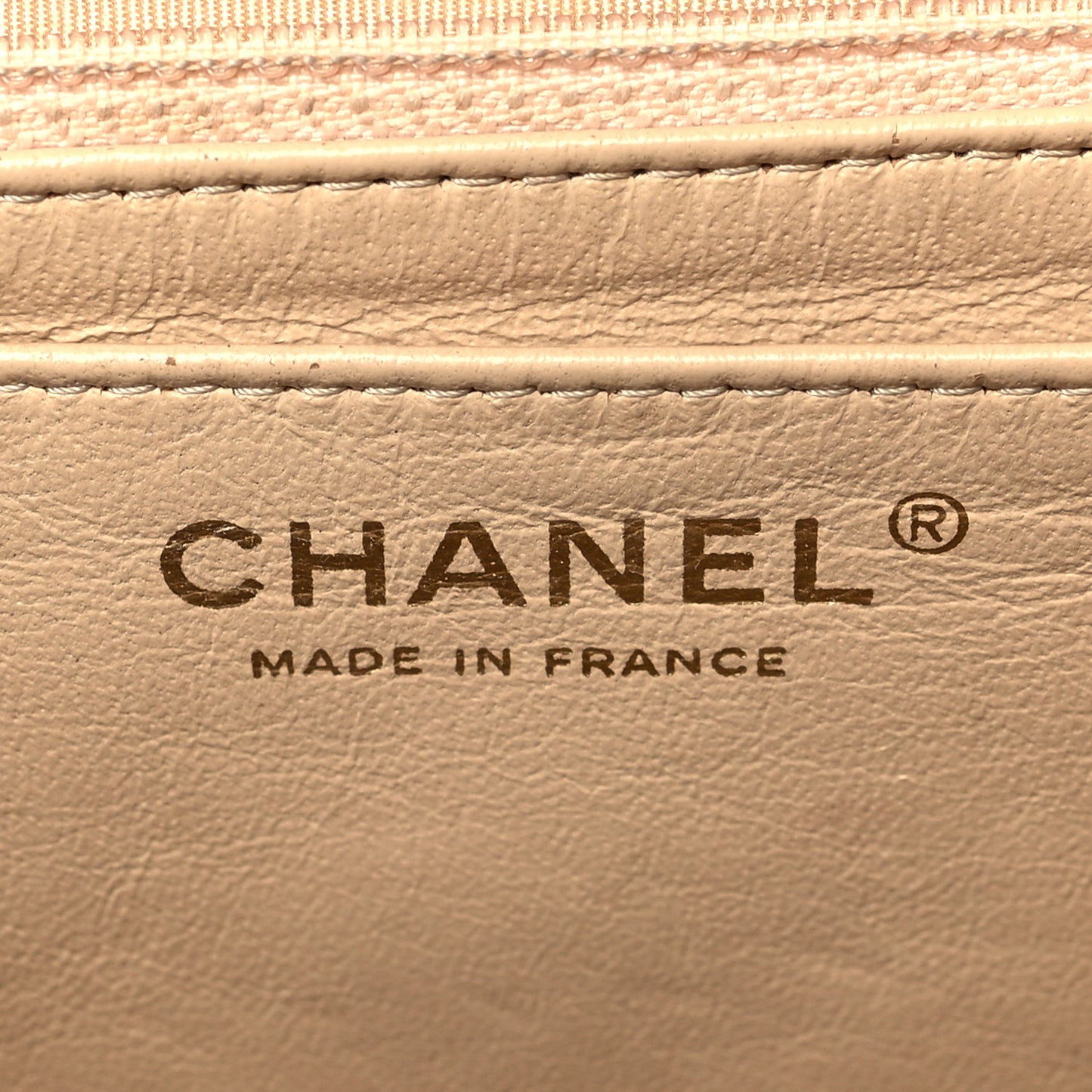 Caviar Quilted Jumbo Single Flap Beige Clair