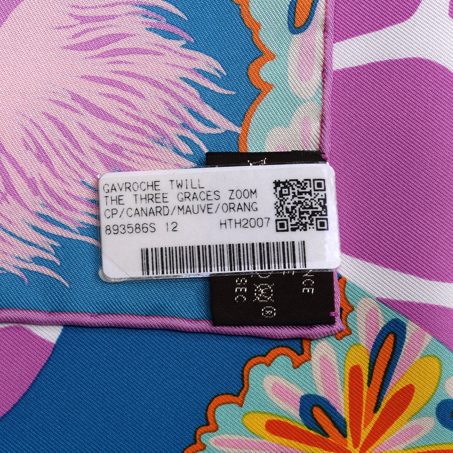 Silk The Three Graces Zoom Scarf 45 Canard Mauve Orange