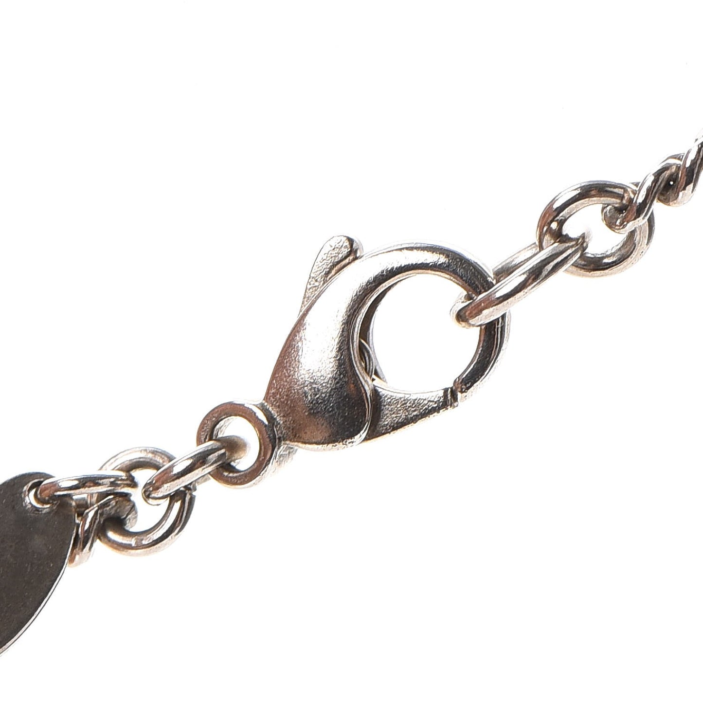 CC Coco Camellia Coin Necklace Silver