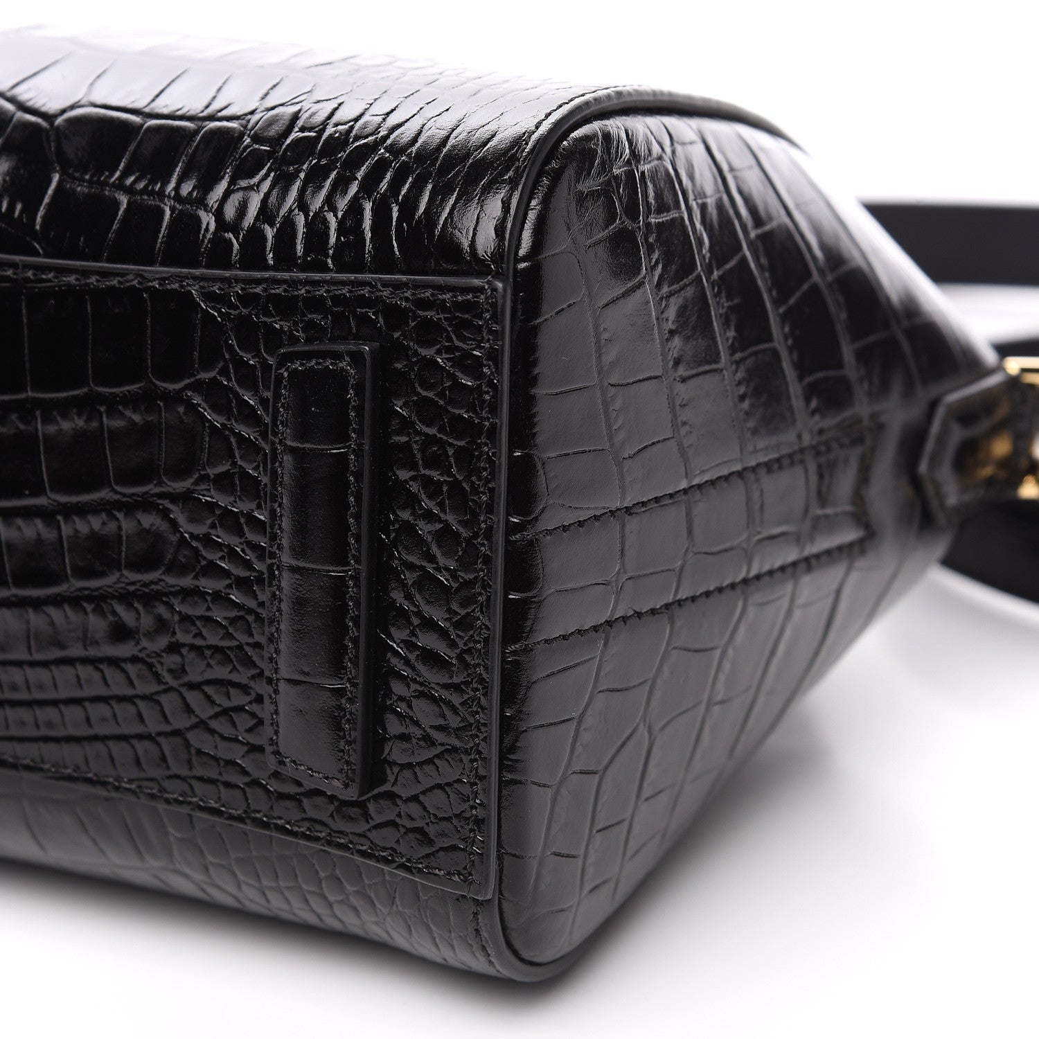 Givenchy Calfskin Crocodile Embossed Mini Antigona Black 9 of 9