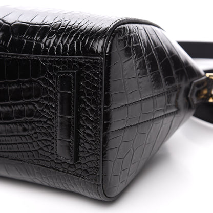 Givenchy Calfskin Crocodile Embossed Mini Antigona Black 9 of 9
