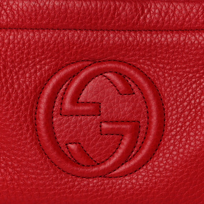 Gucci Pebbled Calfskin Soho Cosmetic Case Tabasco Red 10 of 10