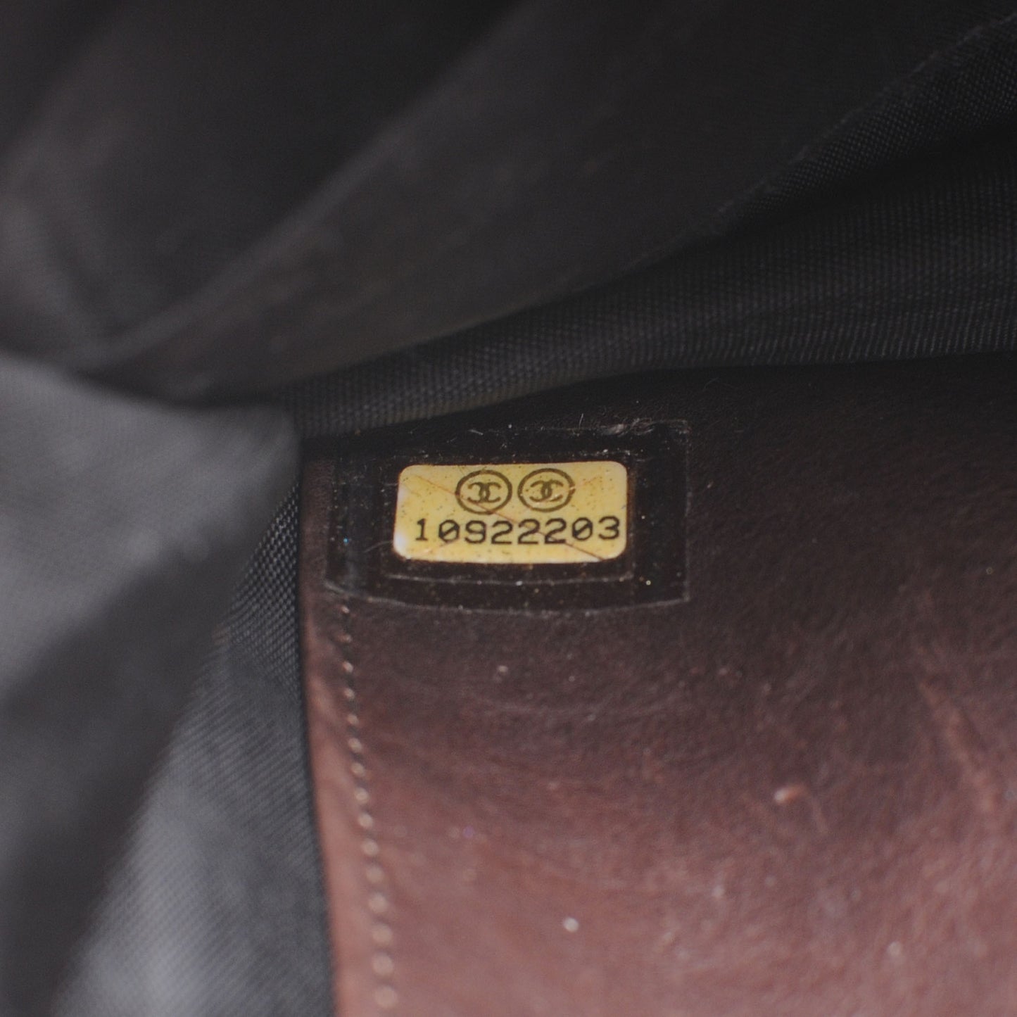 Calfskin CC Wallet on Chain WOC Brown