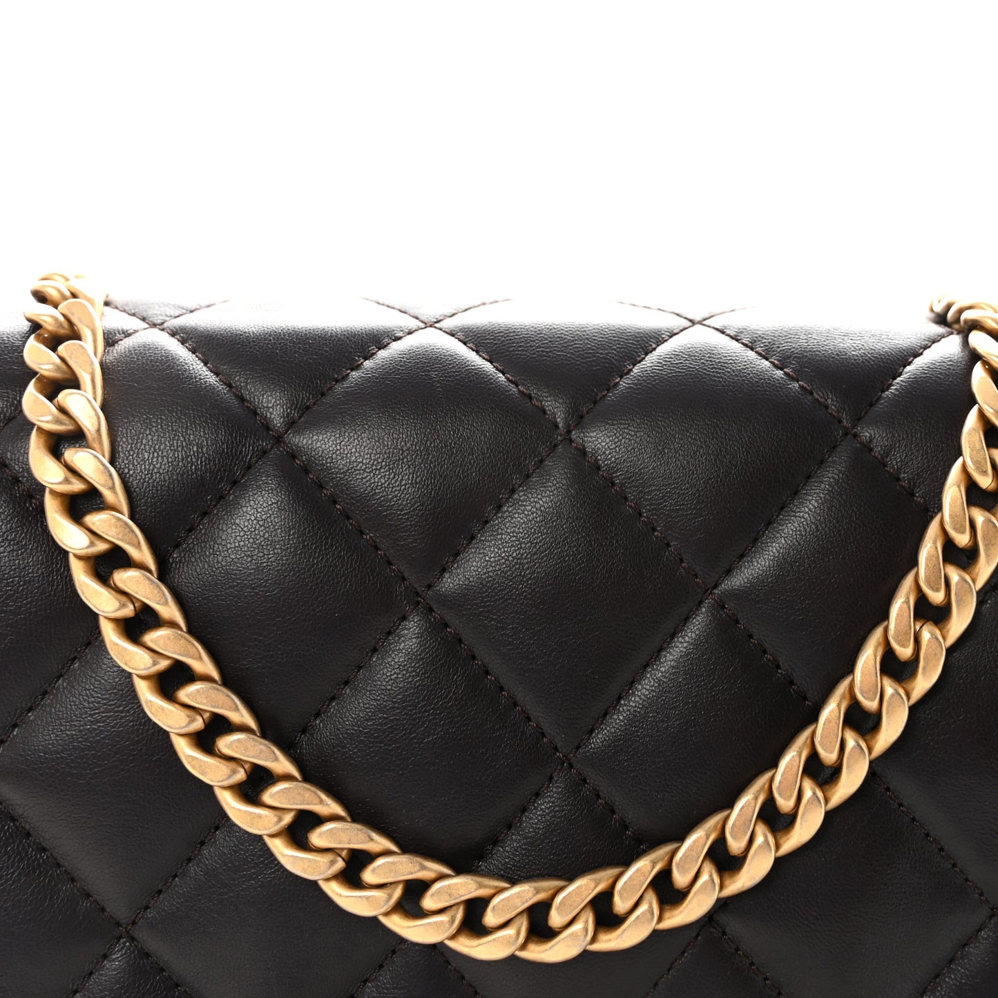 Lambskin Quilted Medium Pillow Crush Flap Bag Dark Brown