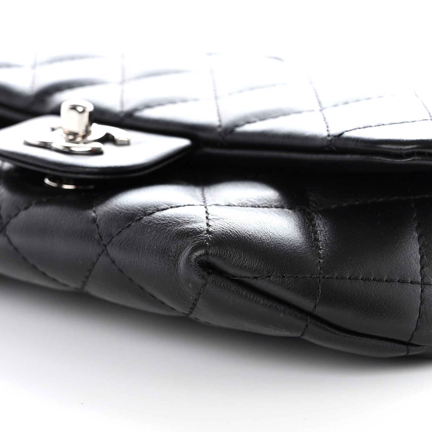 Chanel Calfskin Quilted CC Uniform Flap Belt Bag Black 11 of 12
