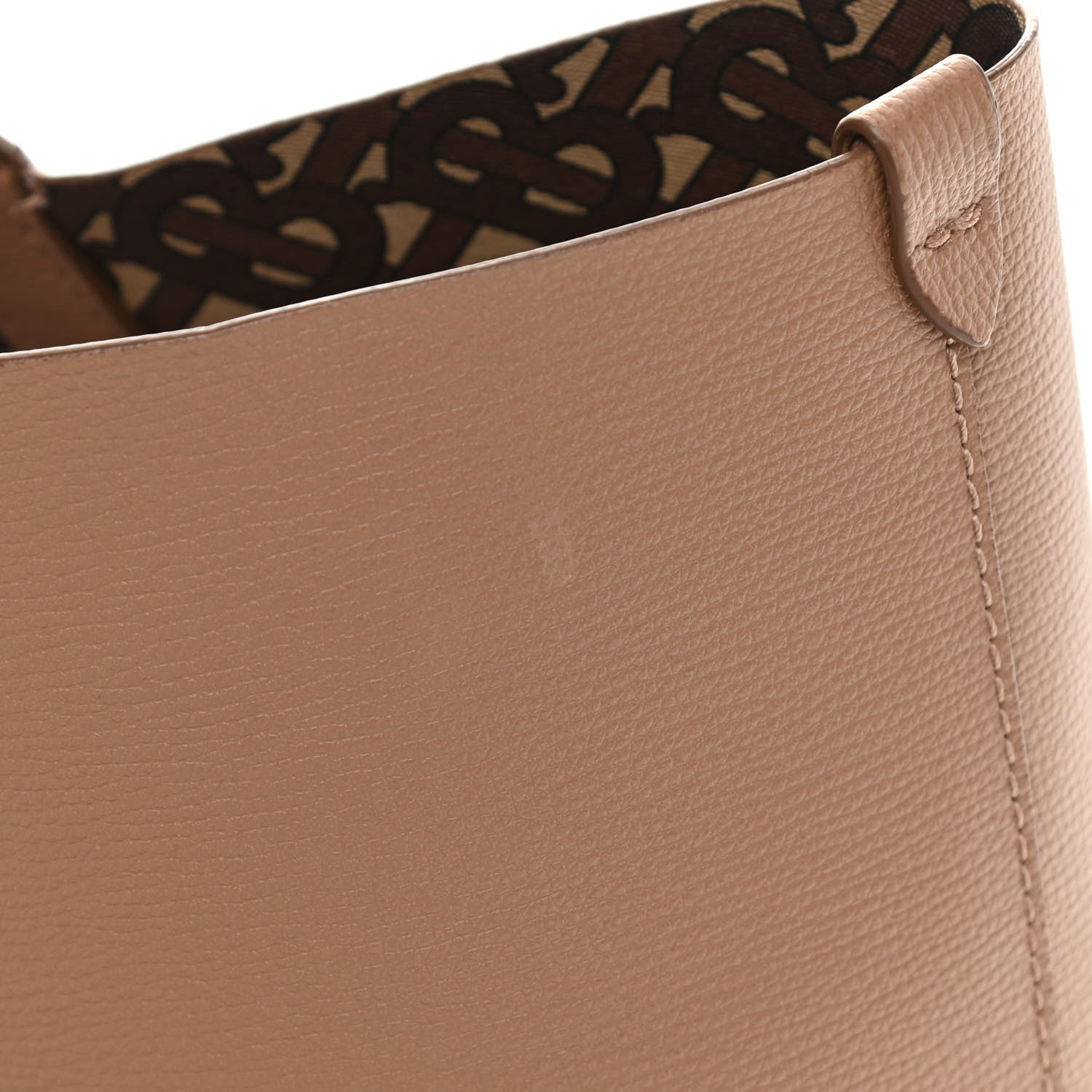 Burberry Calfskin TB Motif Embossed Medium Tote Camel 17 of 18