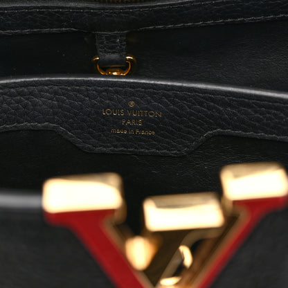 Louis Vuitton Taurillon Mechanical Flowers Smile Capucines PM Black 5 of 8