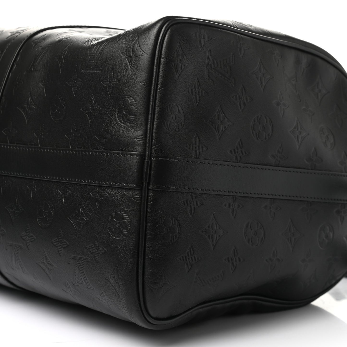 Calfskin Shadow Monogram Keepall Bandouliere 50 Black