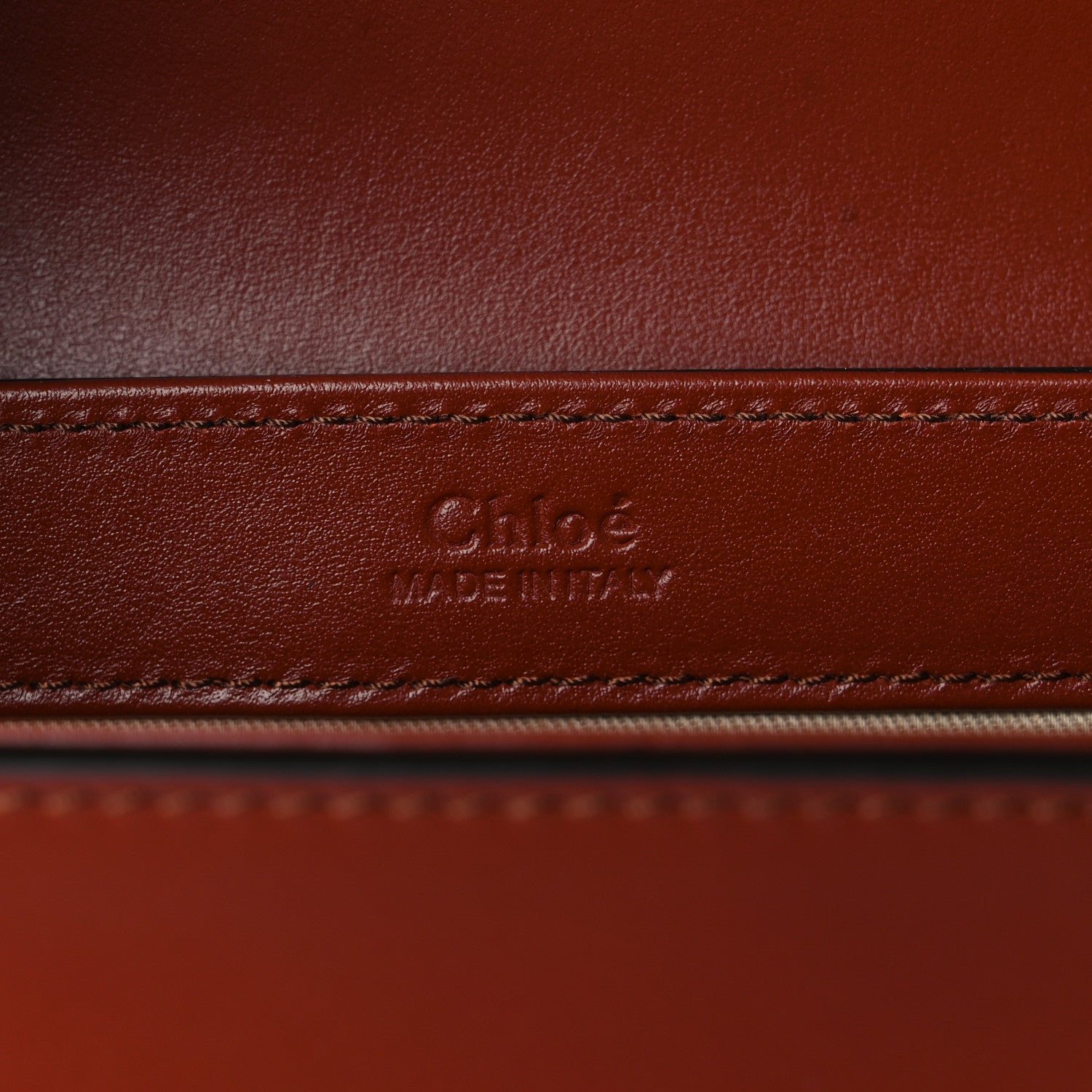 Chloe Shiny Calfskin Suede Mini C Bag Sepia Brown 6 of 10