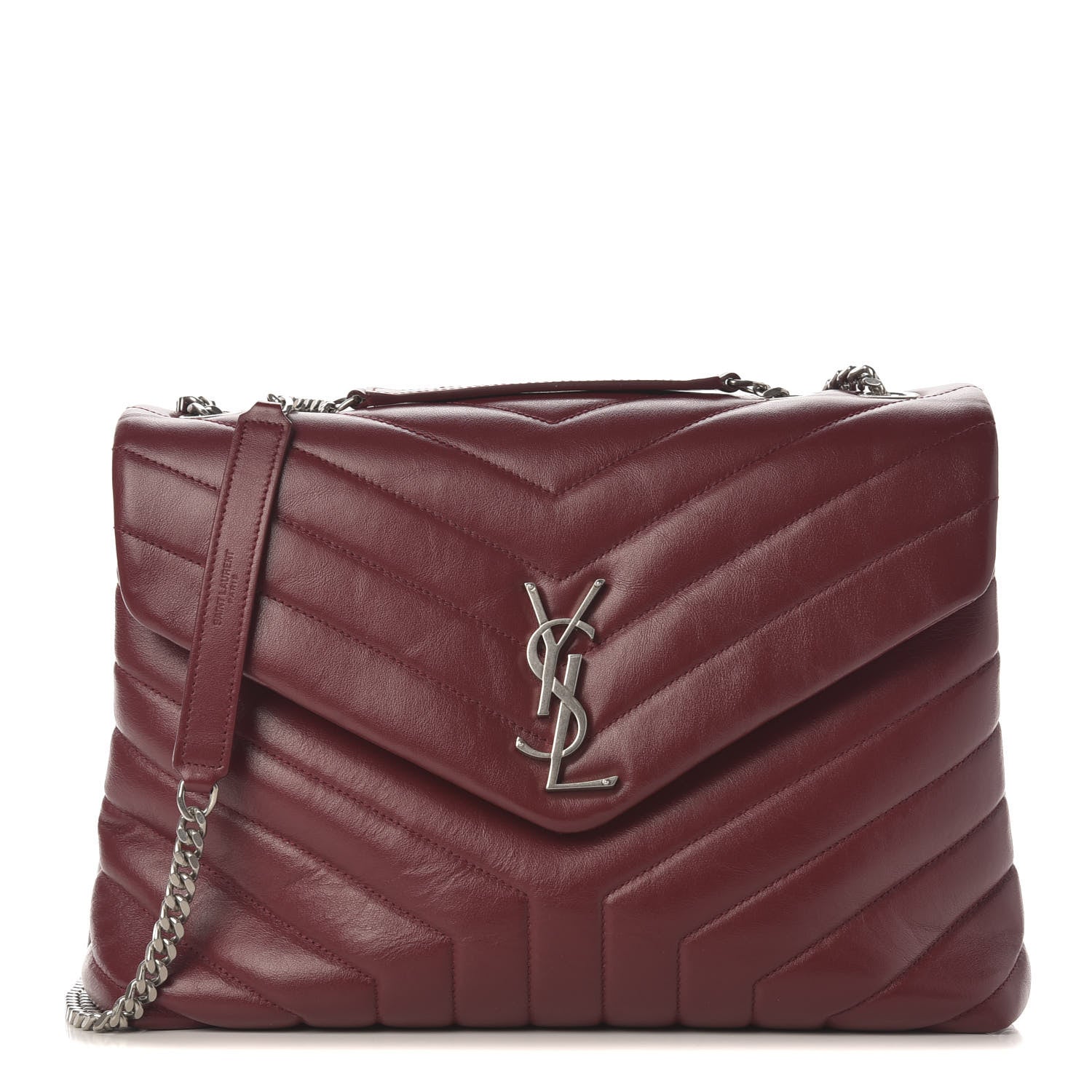 Saint Laurent Calfskin Y Quilted Monogram Medium Loulou Chain Satchel Palissandre 1 of 9