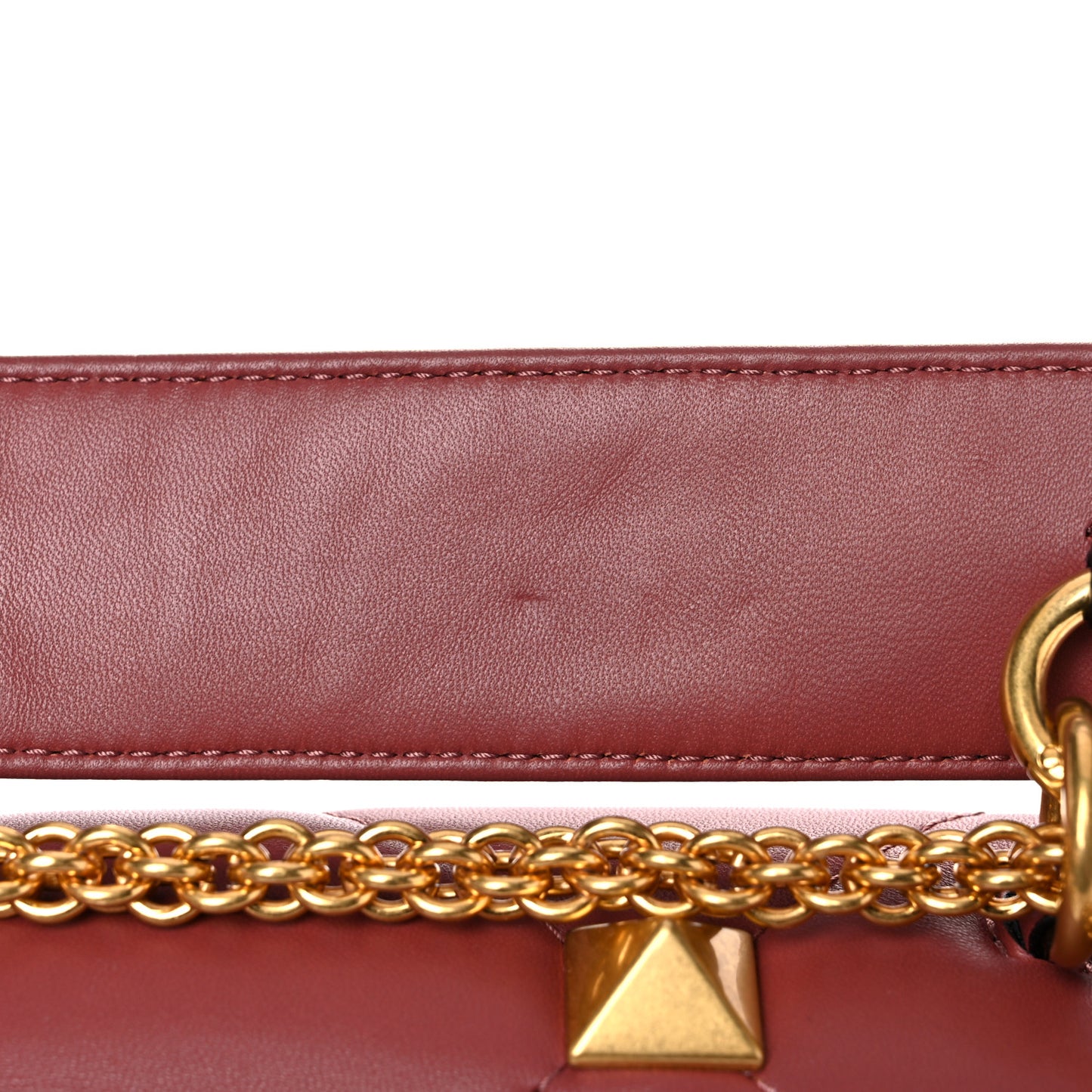 Nappa Medium Roman Stud Shoulder Bag Gingerbread