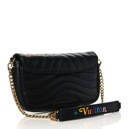 Louis Vuitton Calfskin New Wave Chain Pochette Black 3 of 10