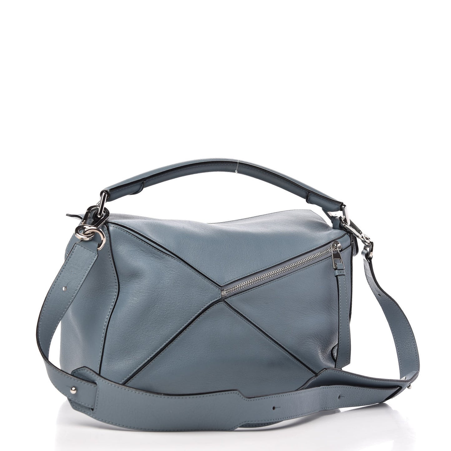 Calfskin Medium Puzzle Bag Stone Blue