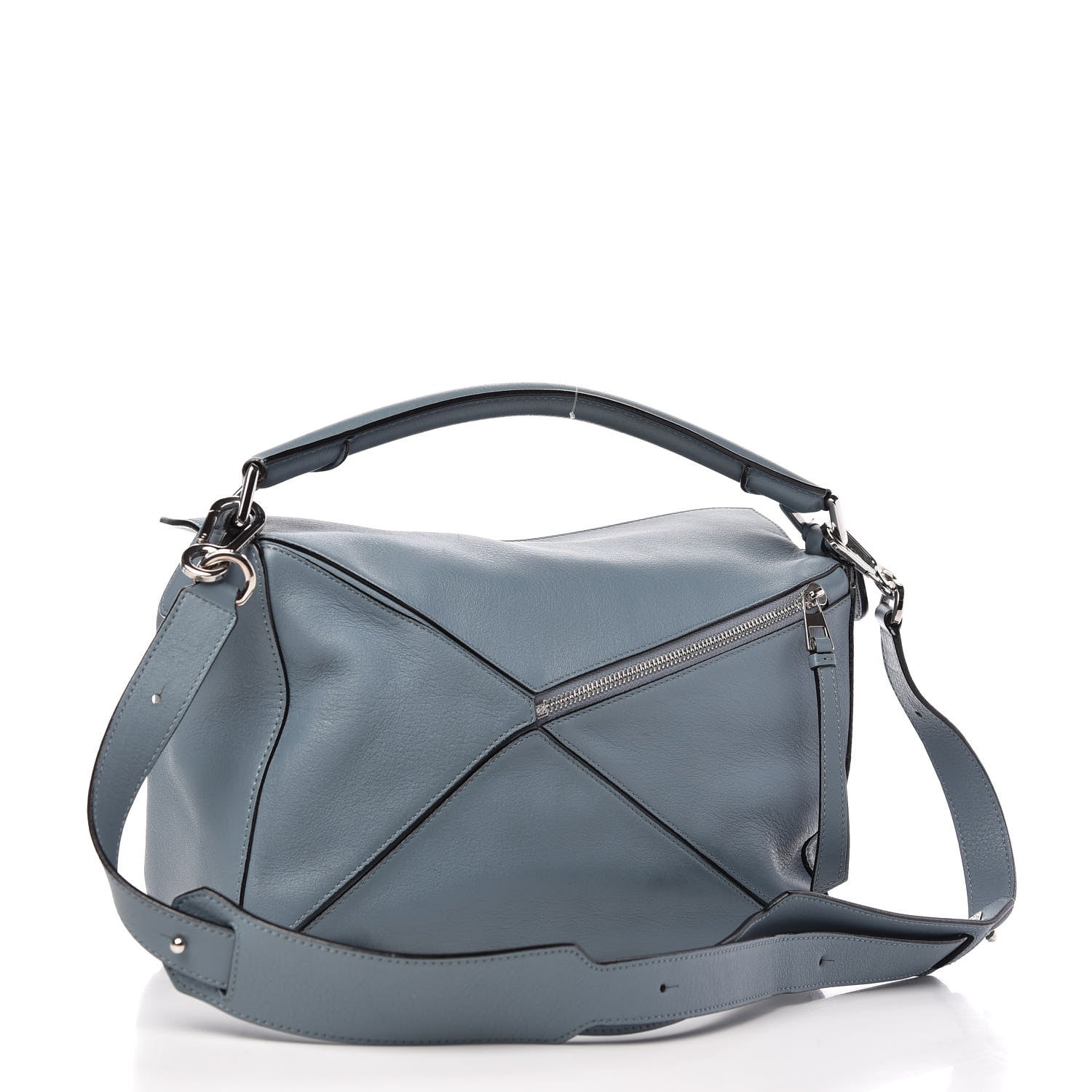 Loewe Calfskin Medium Puzzle Bag Stone Blue 3 of 14