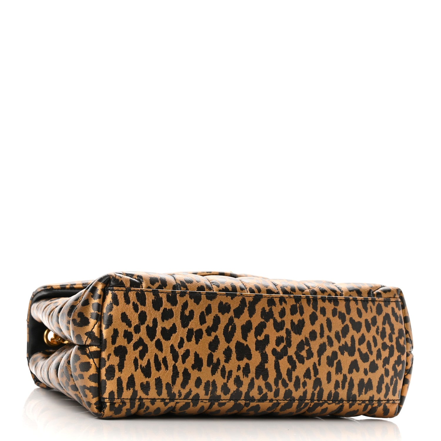 Saint Laurent Calfskin Y Quilted Monogram Small Loulou Chain Satchel Leopard 4 of 9