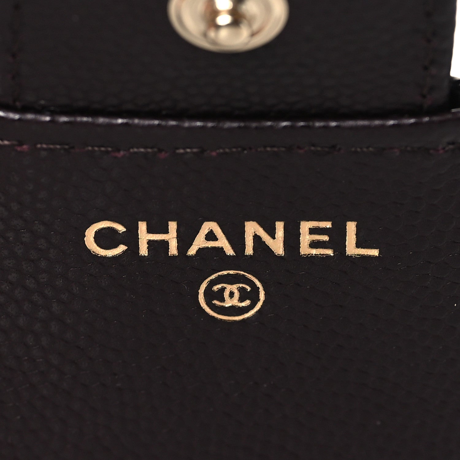 Chanel Caviar Quilted Compact Flap Wallet Dark Brown 6 of 10