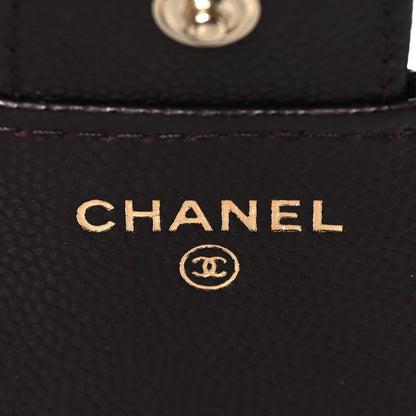 Chanel Caviar Quilted Compact Flap Wallet Dark Brown 6 of 10