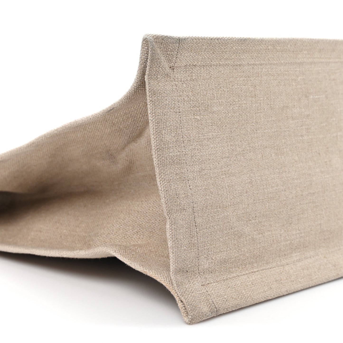 Linen Calfskin Rive Gauche Tote Greggio Natural