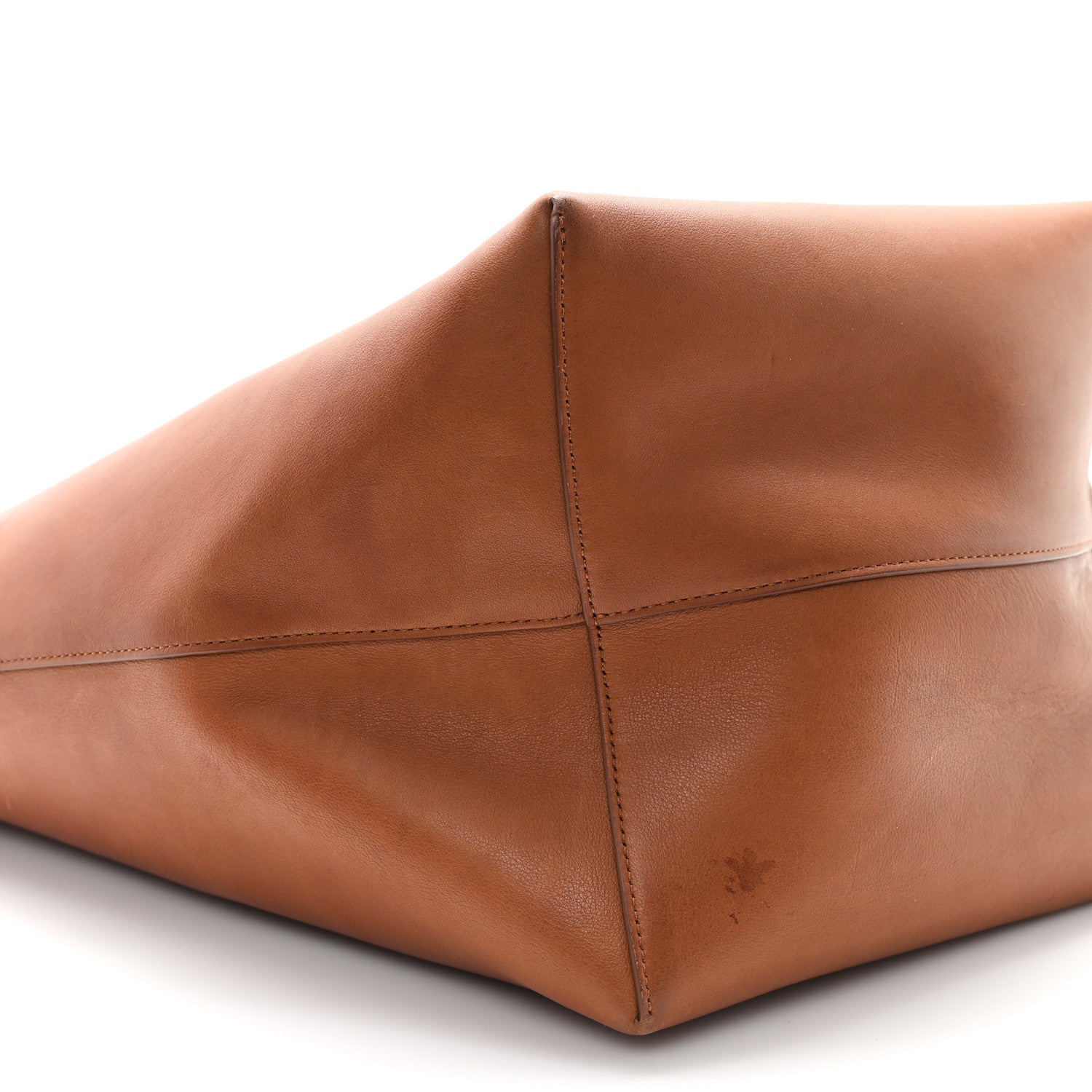 The Row Polished Saddle Calfskin Large N/S Park Tote Dark Cuir 8 of 10
